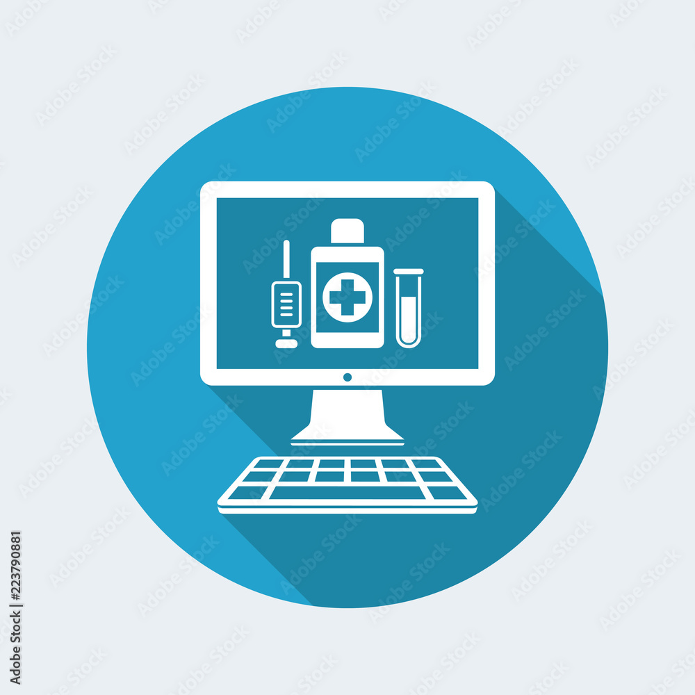 Medical digital page - Vector icon for computer website or application Medical digital page - Vector icon for computer website or application