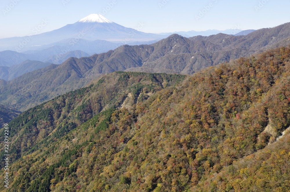 丹沢山より初冬の富士山