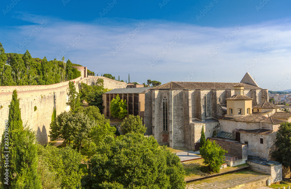 Fototapeta View of the University of Girona. Panorama of the city.