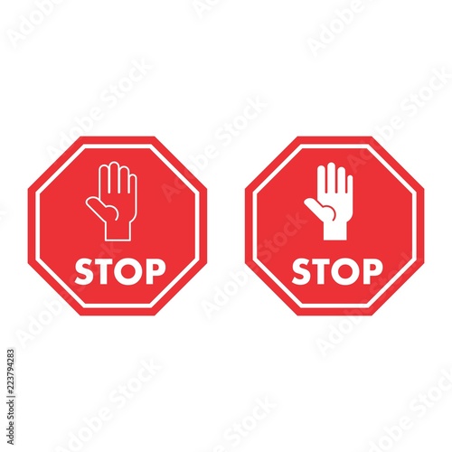 Stop hand icon