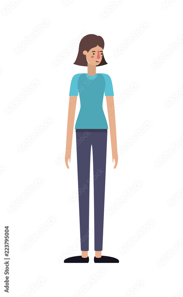 Fototapeta premium beautiful and young woman character