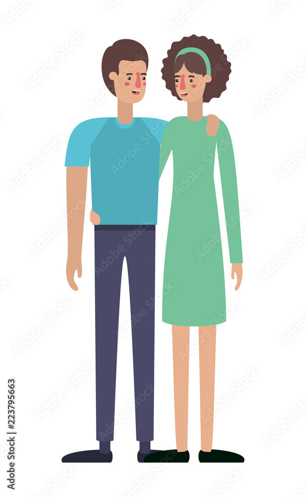 couple avatar characters icons