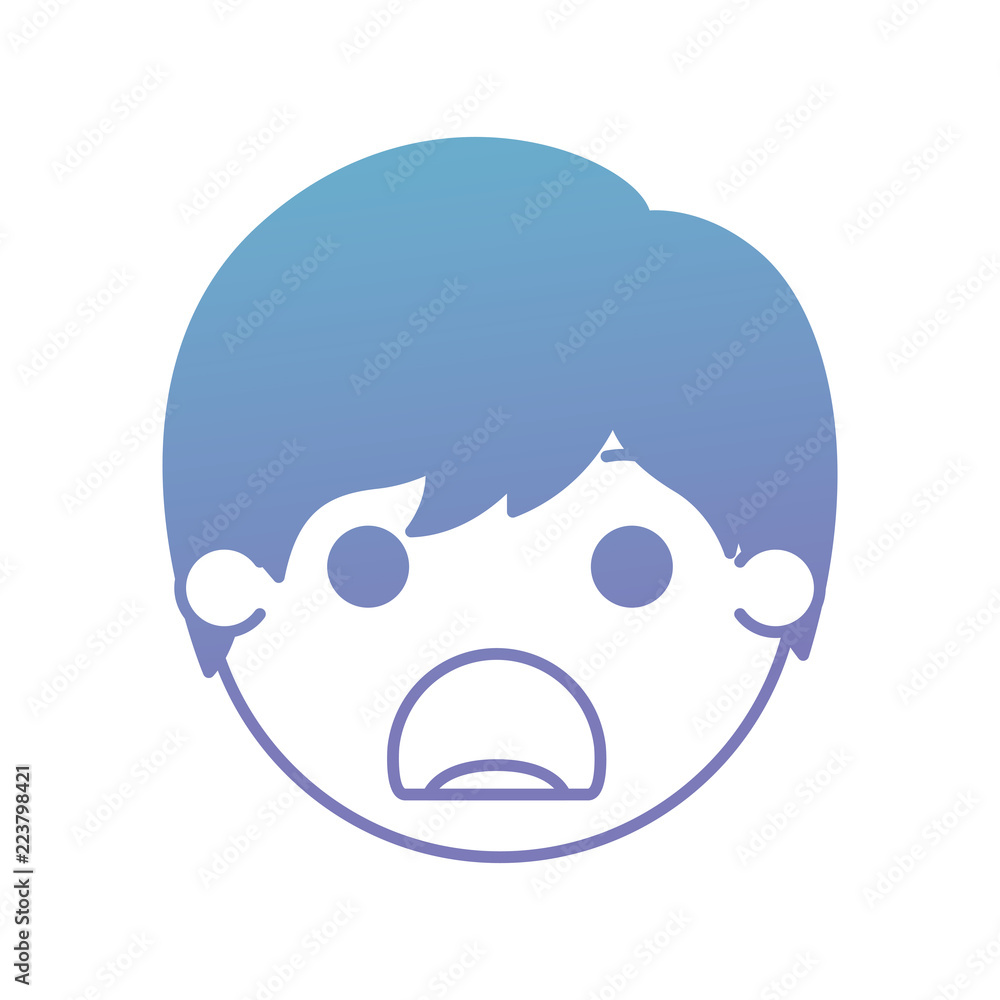 cartoon sad man head kawaii character cartoon sad man head kawaii character