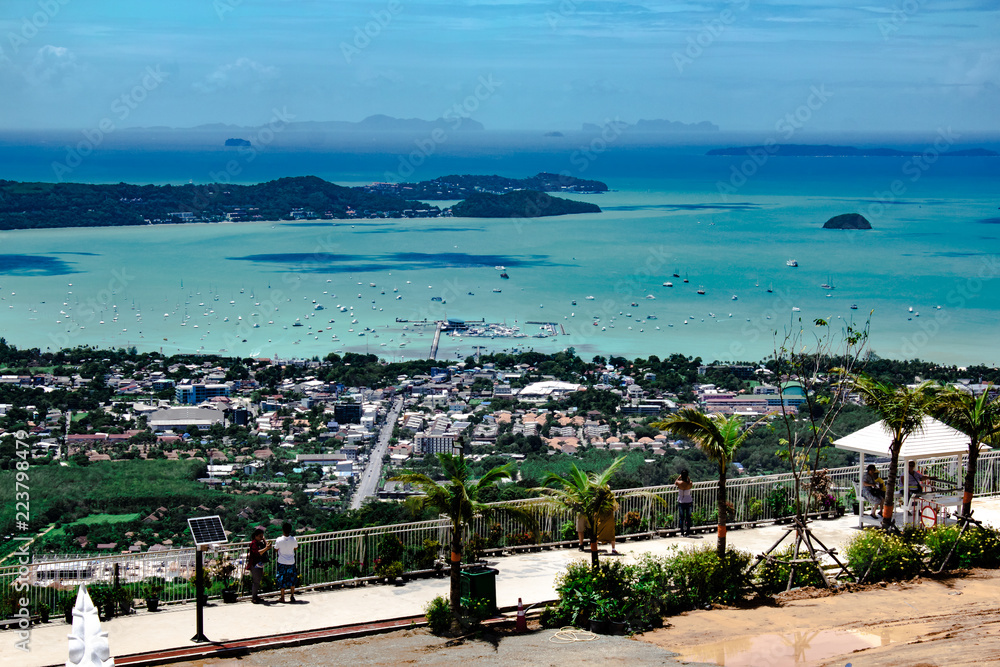 The view from the view point at Big Buddha Phuket, Phuket Thailand