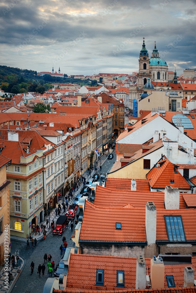 Fototapeta premium Prague skyline rooftop view dome