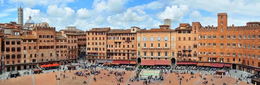 Piazza del Campo Siena Italy panorama