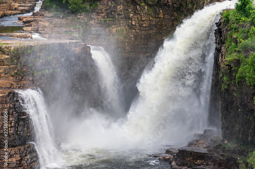 Three waterfalls formed by the Ausabler River