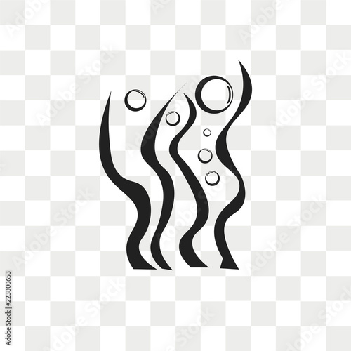 Seaweed vector icon isolated on transparent background, Seaweed logo design