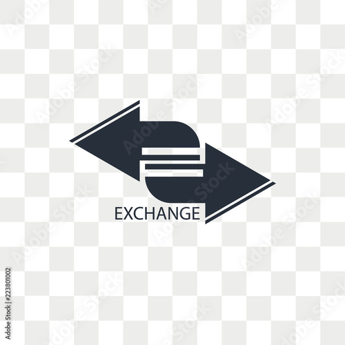 Exchange vector icon isolated on transparent background, Exchange logo design