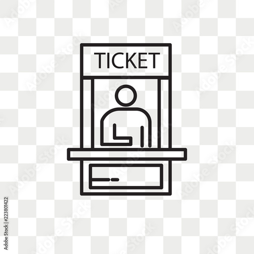 Ticket Office vector icon isolated on transparent background, Ticket Office logo design