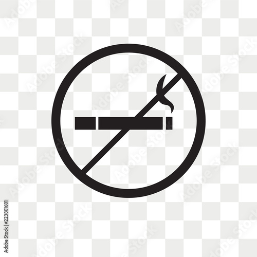 No Smoking vector icon isolated on transparent background, No Smoking logo design