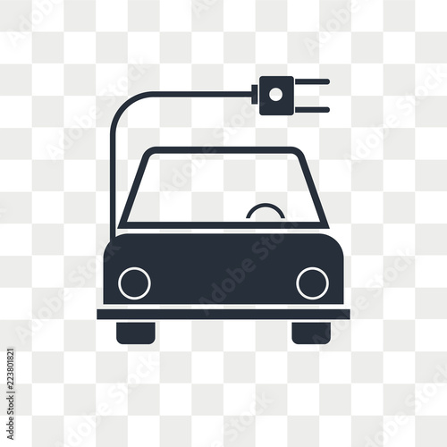 Electro car vector icon isolated on transparent background, Electro car logo design
