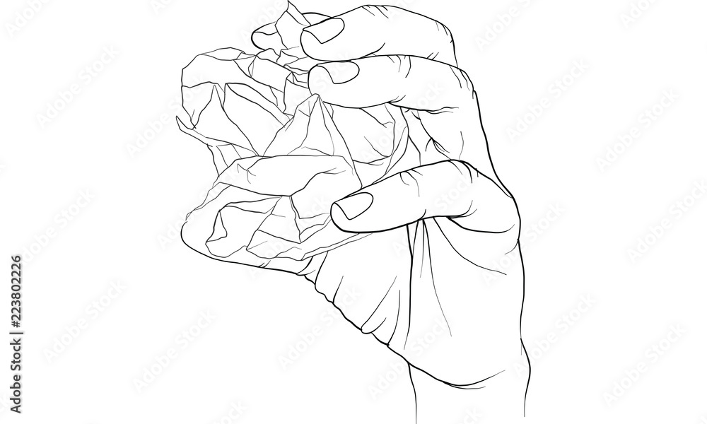 hand tearing and crooking paper, vector hand tearing and crooking paper, vector