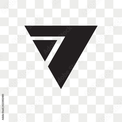 Triangle vector icon isolated on transparent background, Triangle logo design