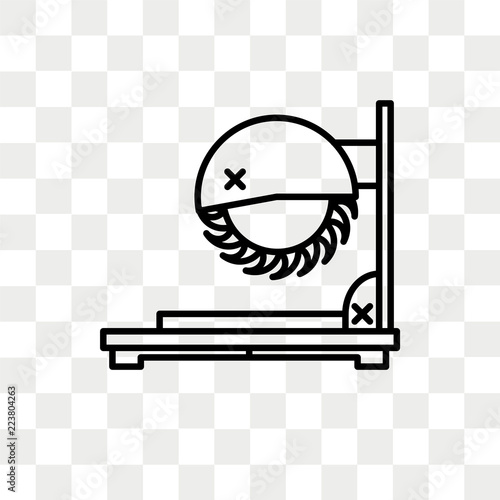 Chop saw vector icon isolated on transparent background, Chop saw logo design