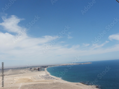 Vista aérea de zona turística de Puerto Peñasco
