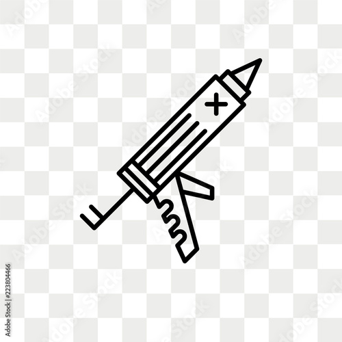Sealant gun vector icon isolated on transparent background, Sealant gun logo design