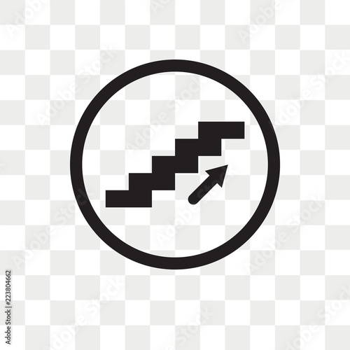 Upstairs vector icon isolated on transparent background, Upstairs logo design