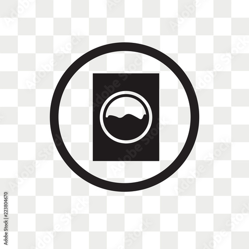 Laundry zone vector icon isolated on transparent background, Laundry zone logo design