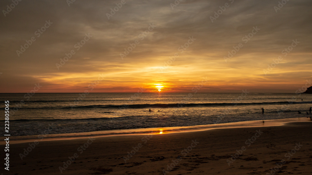 Karon Beach Sunset with Sun at Horizon