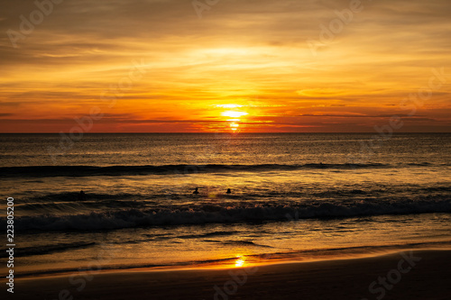 Karon Beach Sunset with Sun at Horizon © Lovin' it on Phuket