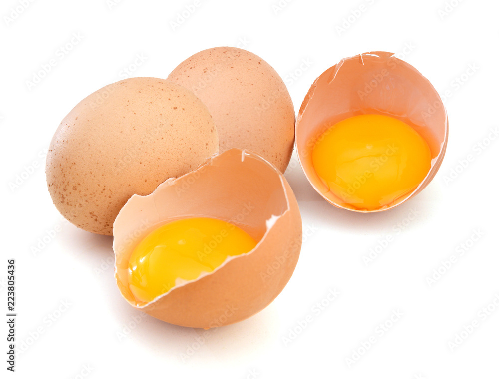 Broken egg isolated on white background Broken egg isolated on white background