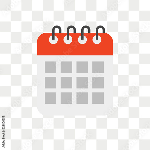 Calendar vector icon isolated on transparent background, Calendar logo design