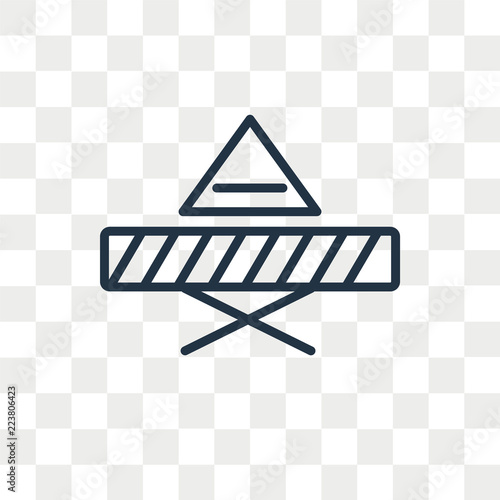 Road blockade vector icon isolated on transparent background, Road blockade logo design
