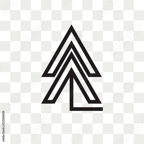 Up arrow vector icon isolated on transparent background, Up arrow logo design