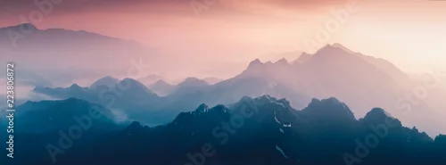 Obraz Wielki mur o zachodzie słońca