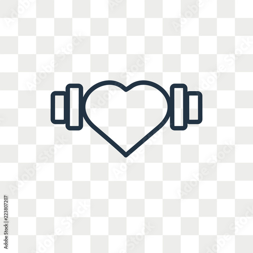 Heart vector icon isolated on transparent background, Heart logo design