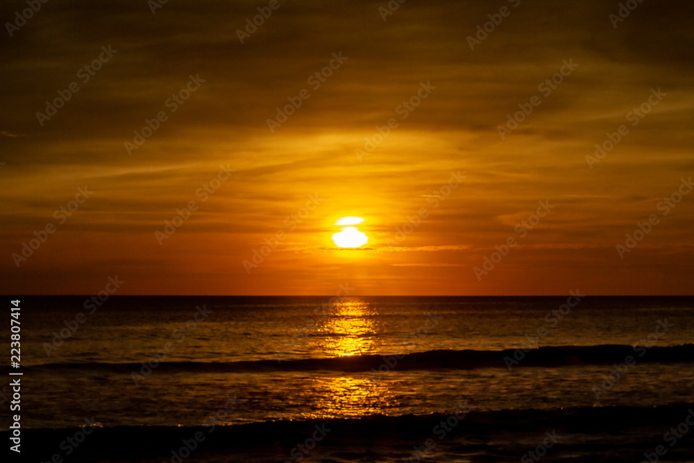 Deep and Rich ORange Sunset at Karon Beach