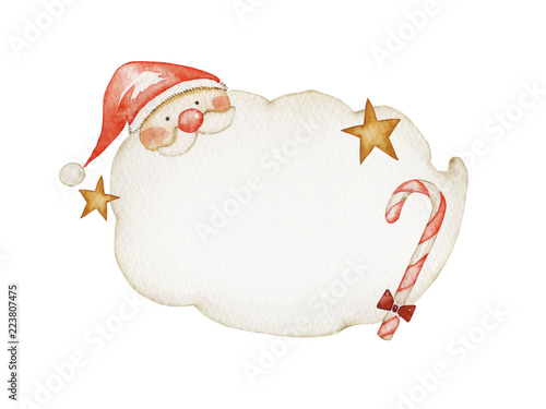 サンタクロース メッセージカード 水彩 イラスト Stock Illustration Adobe Stock