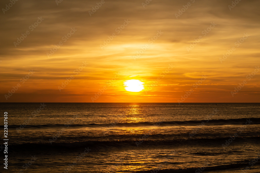 Deep and Rich ORange Sunset at Karon Beach