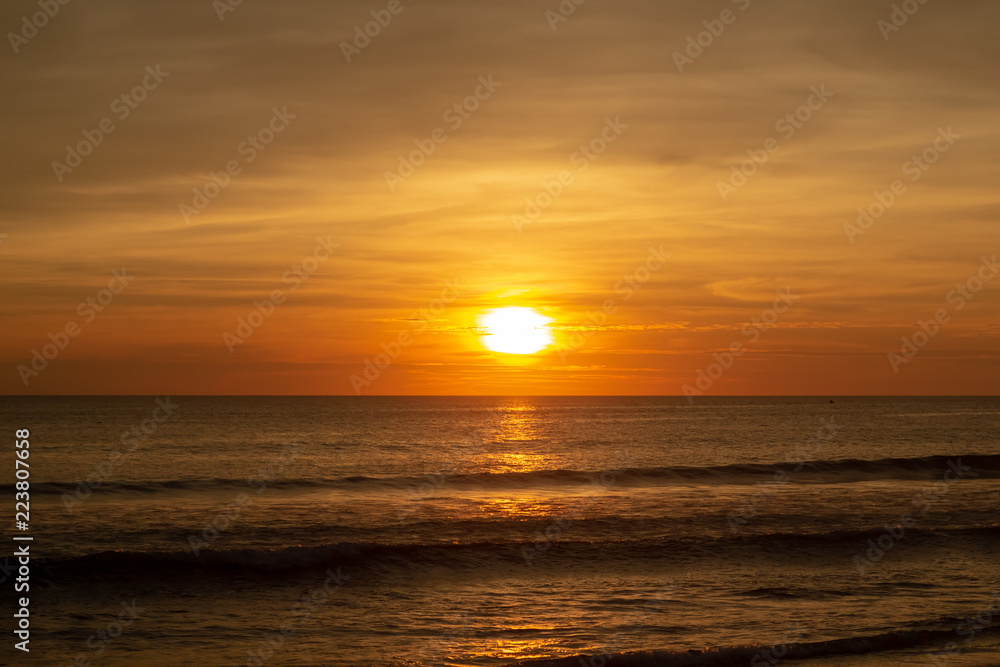 Deep and Rich ORange Sunset at Karon Beach