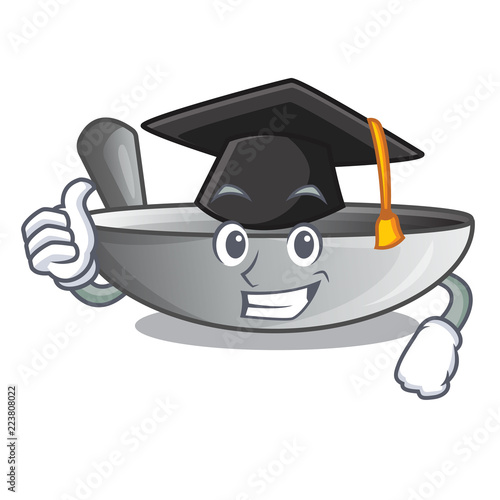 Graduation wok frying pan utensil kitchenware cartoon