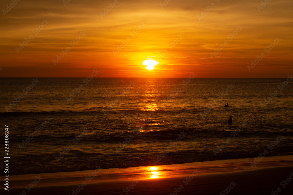 Deep and Rich ORange Sunset at Karon Beach