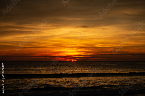 Deep and Rich ORange Sunset at Karon Beach