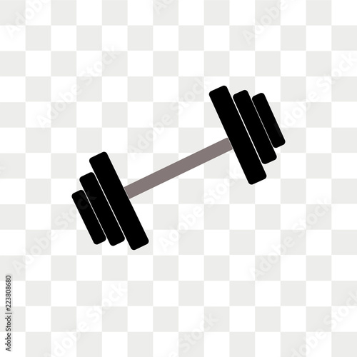 Dumbell vector icon isolated on transparent background, Dumbell logo design