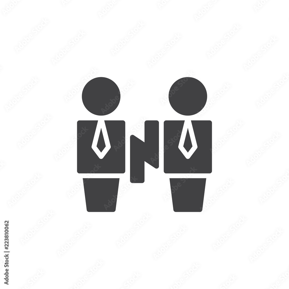 Business conflict vector icon. filled flat sign for mobile concept and web design. Two businessmen with lightning simple solid icon. Symbol, logo illustration. Vector graphics Business conflict vector icon. filled flat sign for mobile concept and web design. Two businessmen with lightning simple solid icon. Symbol, logo illustration. Vector graphics