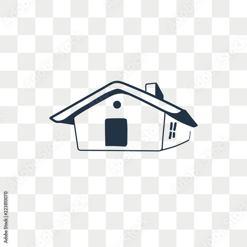 House vector icon isolated on transparent background, House logo design photo