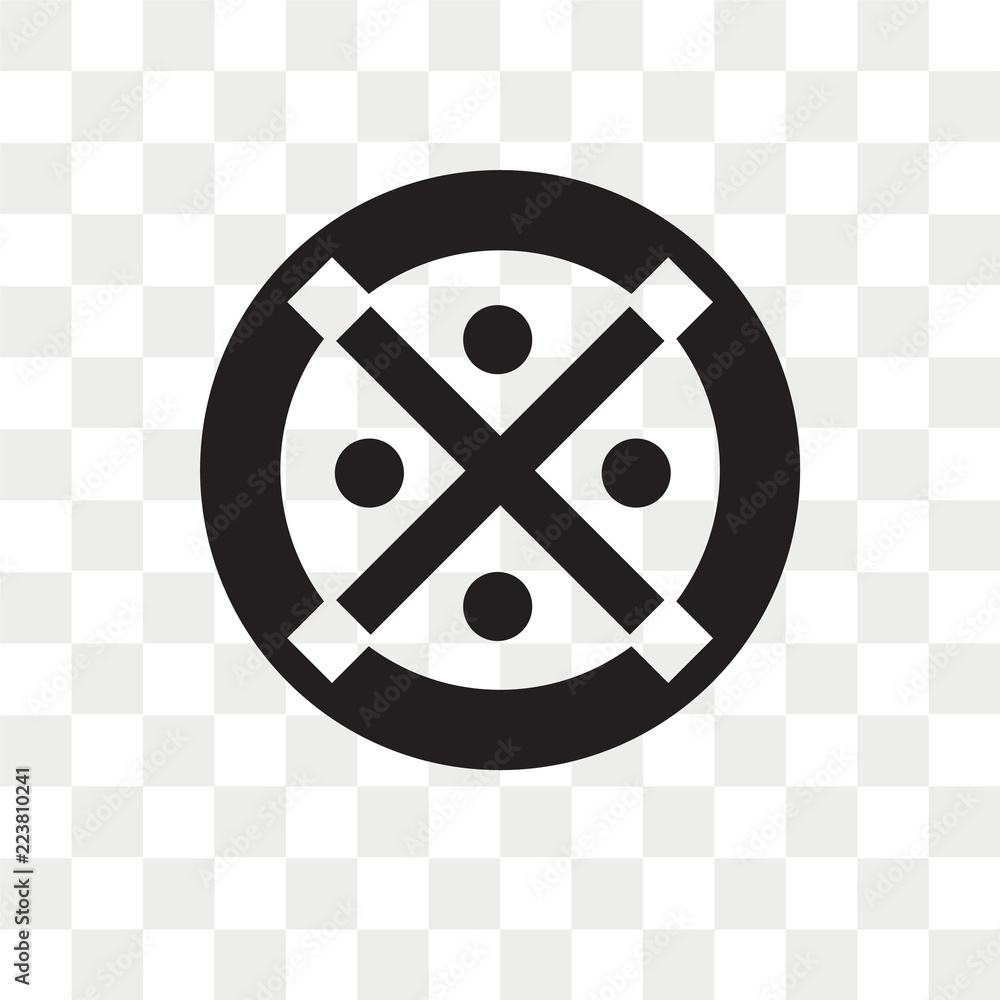 Fotografie Cross vector icon isolated on transparent background, Cross logo design
