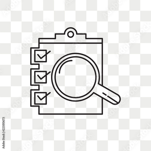 Evaluation vector icon isolated on transparent background, Evaluation logo design