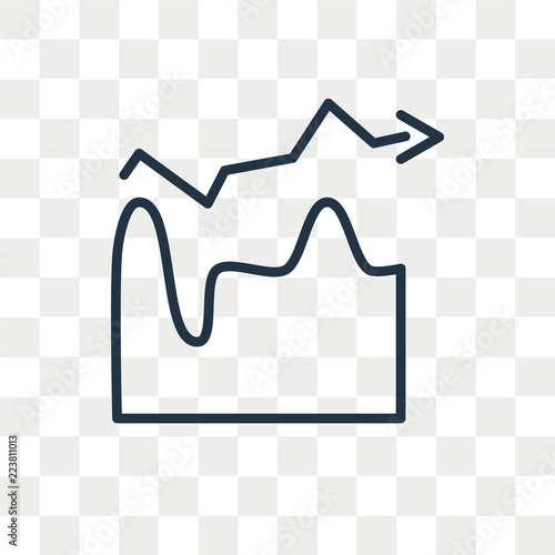 graph vector icon isolated on transparent background, graph logo design