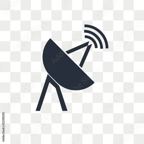 Satelite antenna vector icon isolated on transparent background, Satelite antenna logo design