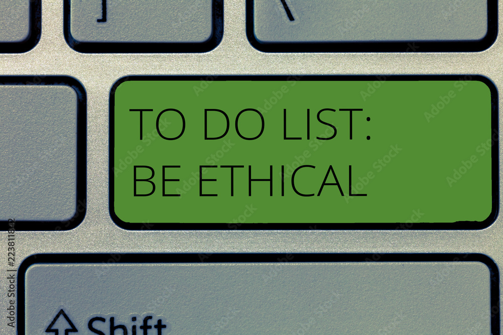 Writing note showing To Do List Be Ethical. Business photo showcasing plan or reminder that is built in an ethical culture. Writing note showing To Do List Be Ethical. Business photo showcasing plan or reminder that is built in an ethical culture.