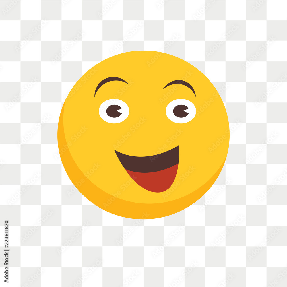 Laughing vector icon isolated on transparent background, Laughing logo ...