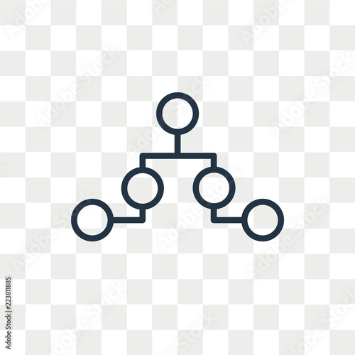Hierarchical structure vector icon isolated on transparent background, Hierarchical structure logo design