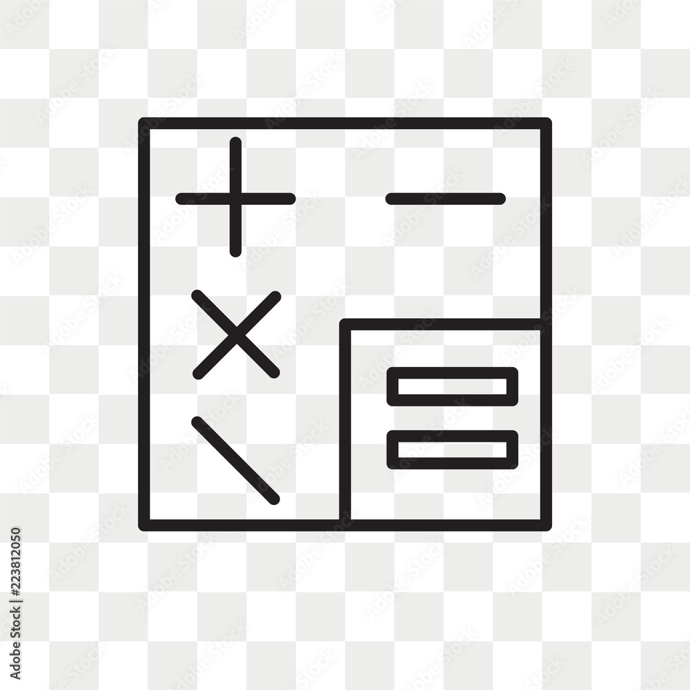Maths vector icon isolated on transparent background, Maths logo design Maths vector icon isolated on transparent background, Maths logo design