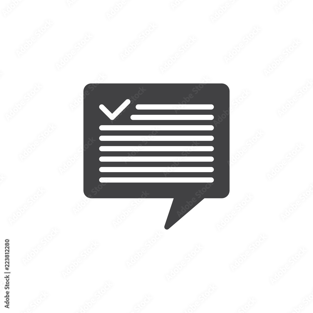 Speech bubble vector icon. filled flat sign for mobile concept and web design. message simple solid icon. Symbol, logo illustration. Pixel perfect vector graphics Speech bubble vector icon. filled flat sign for mobile concept and web design. message simple solid icon. Symbol, logo illustration. Pixel perfect vector graphics